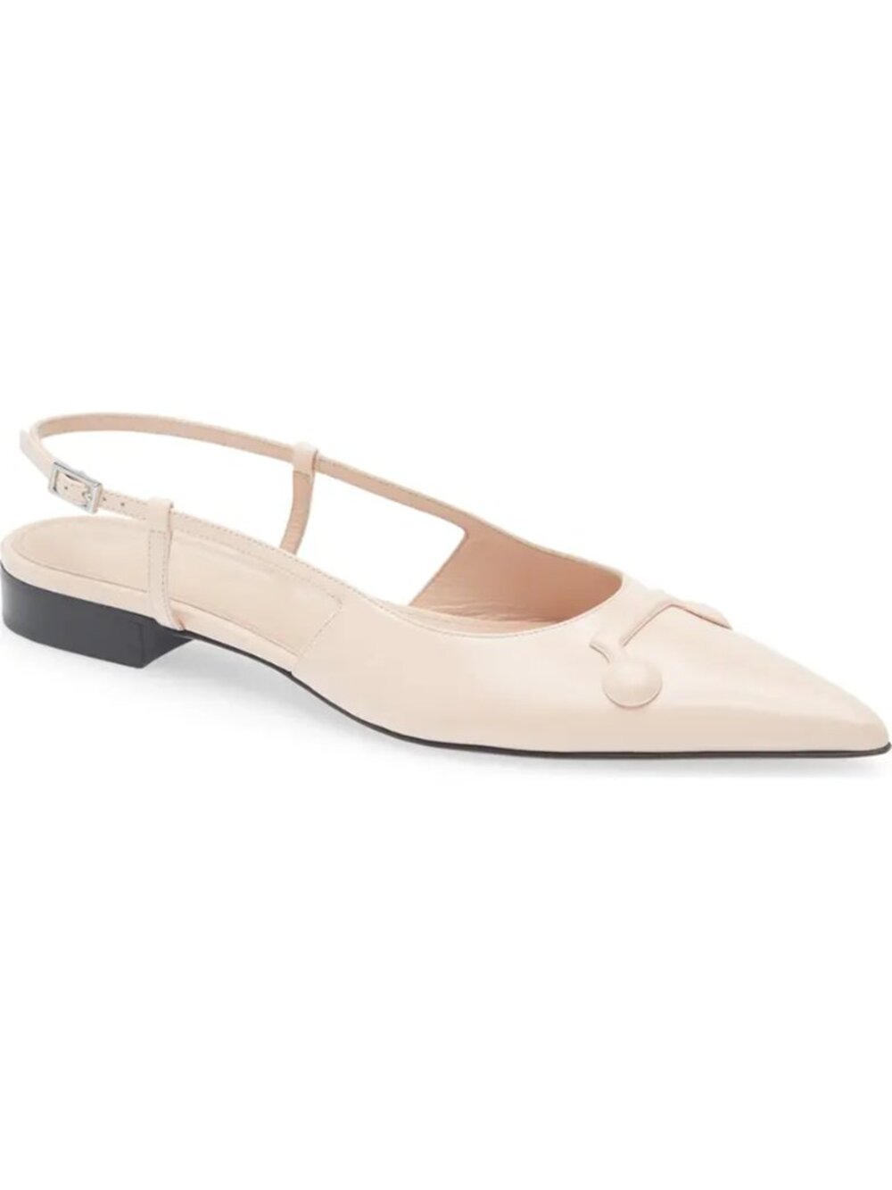 NEW MARNI Trunkaroo Pointed Toe Slingback Ballet Flat Leather Rose 39.5